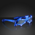 Blank Blue LED Bat Shaped Sunglasses